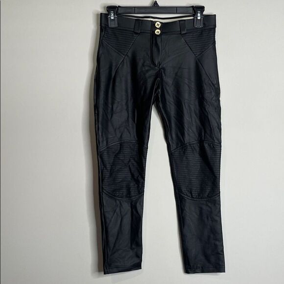 Freddy Pants - FREDDY WR.UP Motorcycle Coated Cotton Low Rise Skinny Pants Size 6
